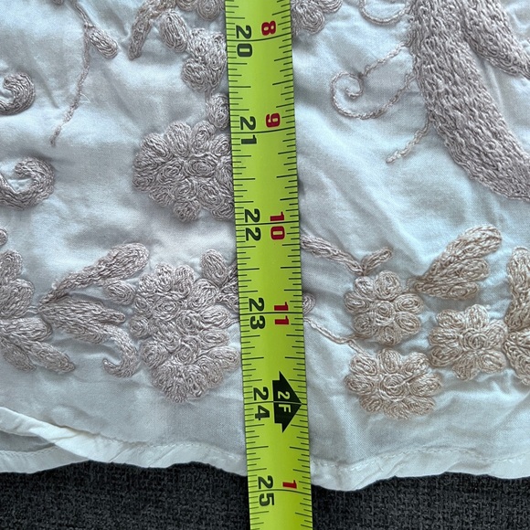 Lucky Brand Floral Embroidered Boho Fairy Peasant Style Billow Sleeves Blouse - Picture 14 of 14